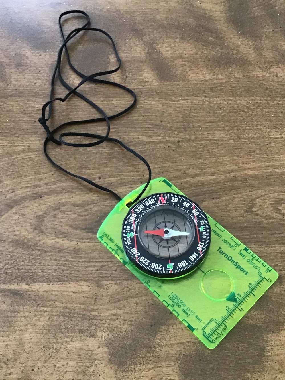 Neon TurnOnSport Green Baseplate Compass